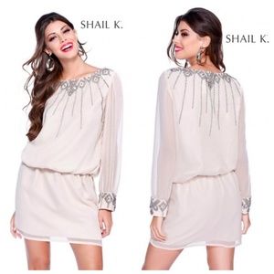 Shail K Loose Long-Sleeved Prom Dress